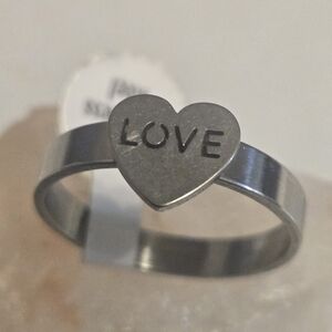 Silver Heart Love Ring